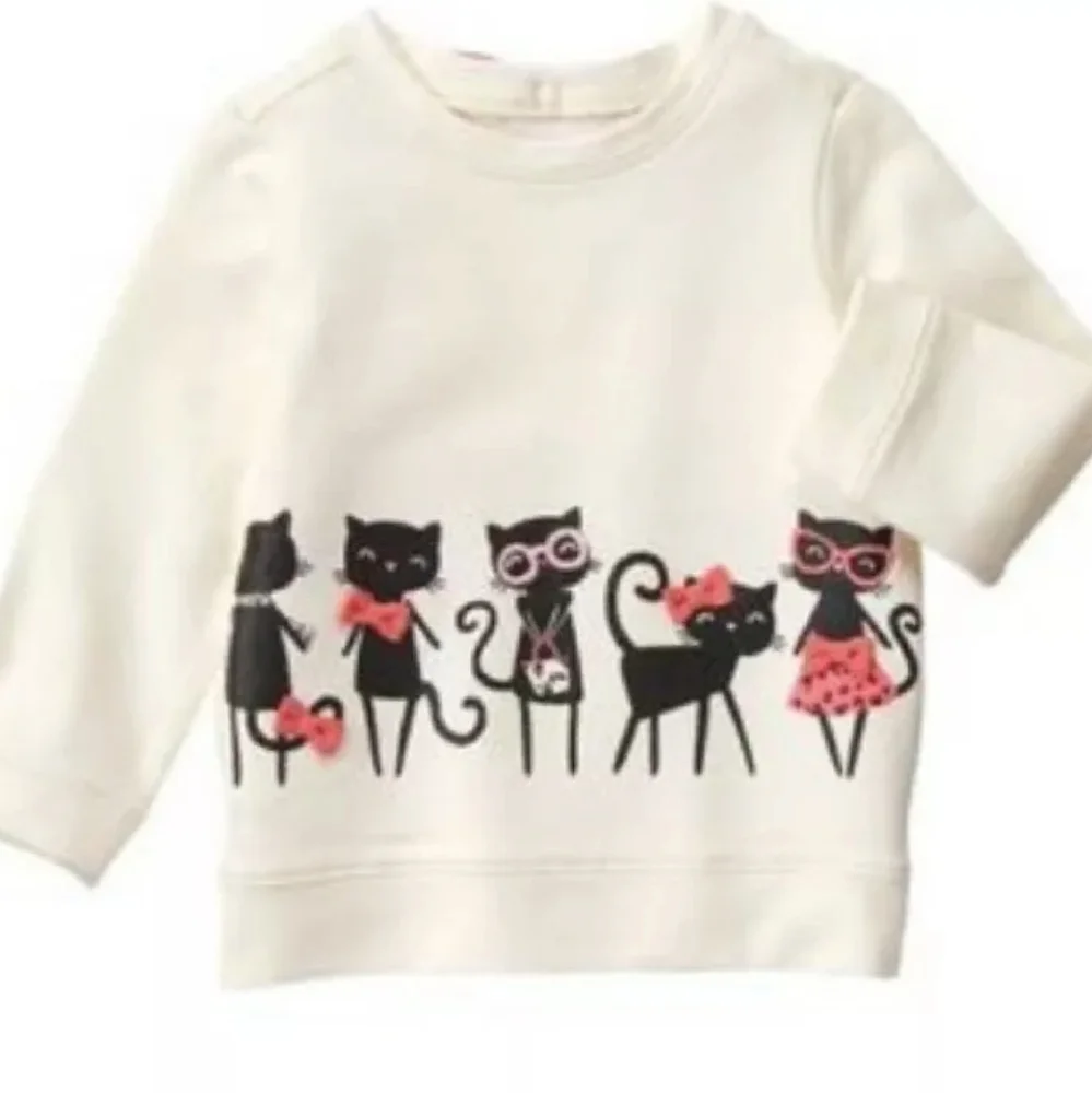 Gymboree Kitty in Pink Crew Sweatshirt & Legging